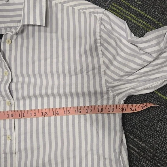 HINSON WU-"Halsey" 3/4 Sleeve Oversize Stripe Shirt-Size Medium - Picture 13 of 15